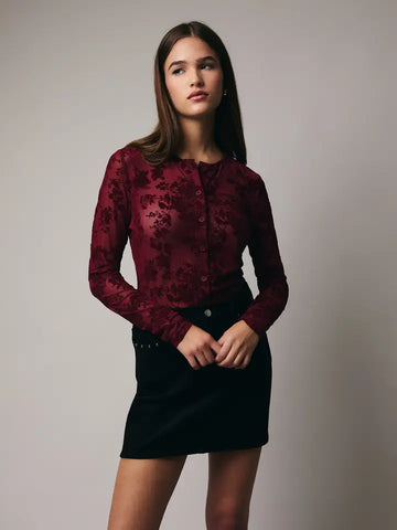 Round Neck Velvet Top
