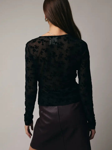 Round Neck Velvet Top