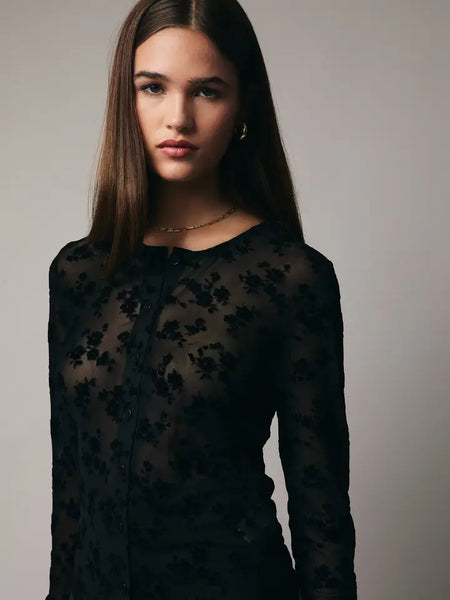 Round Neck Velvet Top
