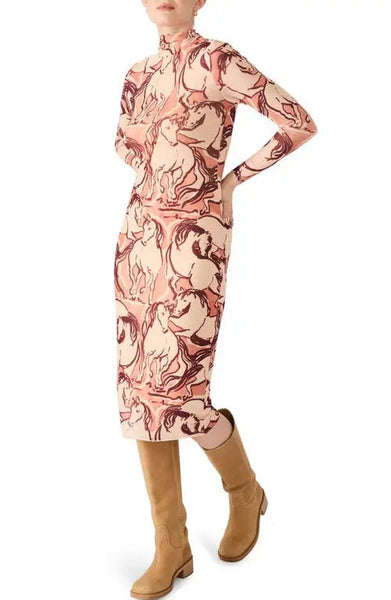 Vivienne Dress Sorrel Horse Print