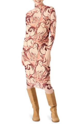 Vivienne Dress Sorrel Horse Print