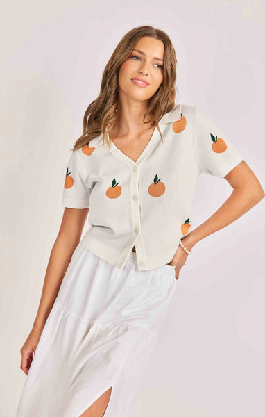 Citron Orange Knit Top