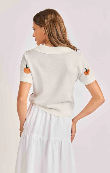 Citron Orange Knit Top