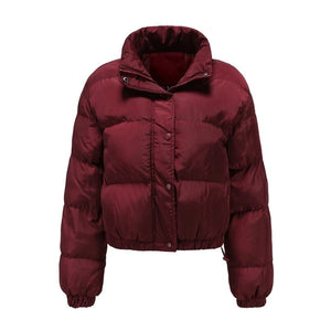Burgundy Puffer Jacket