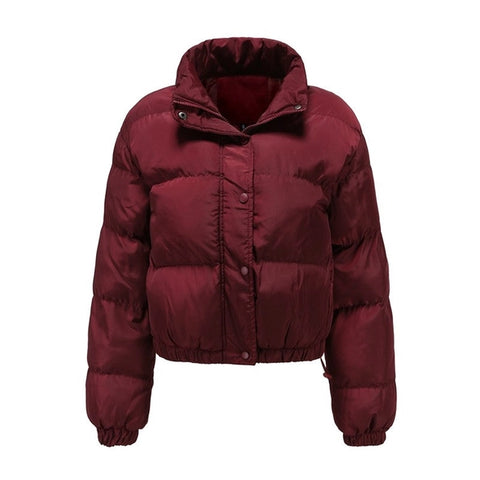 Burgundy Puffer Jacket