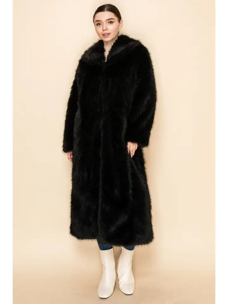 Minky Faux Fur Maxi Coat