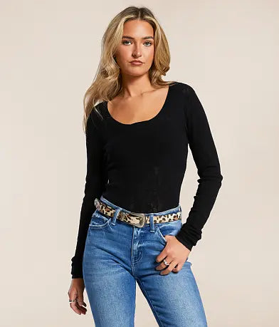 Tibi Scoop Neck Mesh Sweater