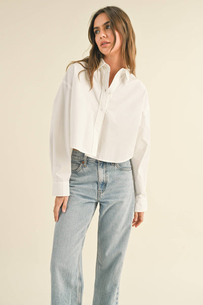 T2922     CROPPED BUTTONDOWN SHIRTS
