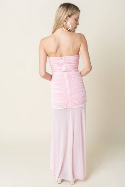 Emily Strapless Sheer Maxi Dress