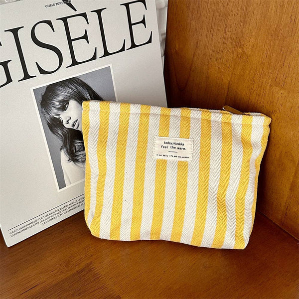 Striped Color Block Simple Make Up Bag DP25A565