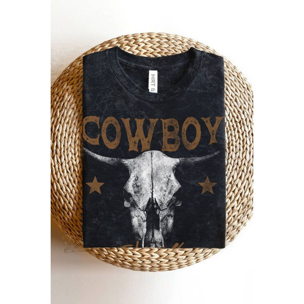 COWBOY TAKE ME AWAY MINERAL GRAPHIC TEE