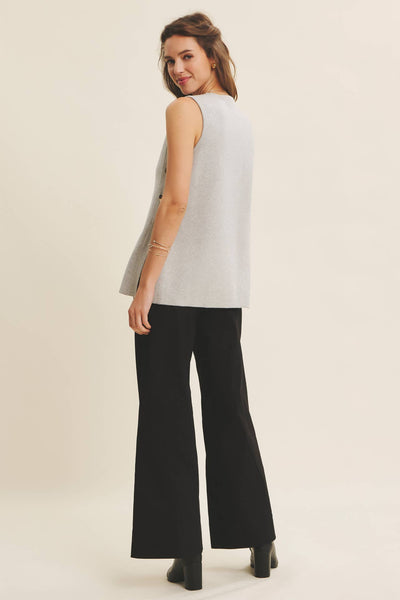 EVERYDAY ESSENTIAL STRETCHY WIDE-LEG ANKLE LENGTH PANTS