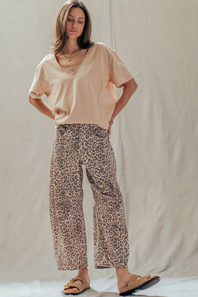 Exposed Seam V-Neck Tee