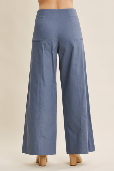 EVERYDAY ESSENTIAL STRETCHY WIDE-LEG ANKLE LENGTH PANTS