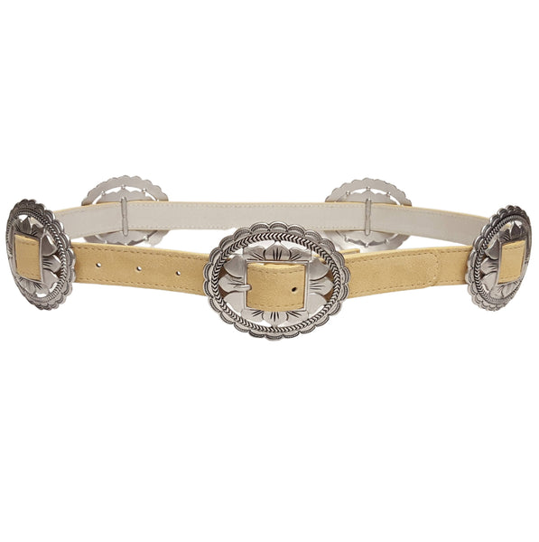 Genuine Suede Concho Belt