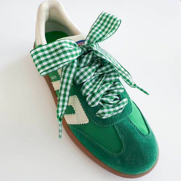  Gingham Shoe Lace Sets– Ribbon Bow Shoe Accessories
