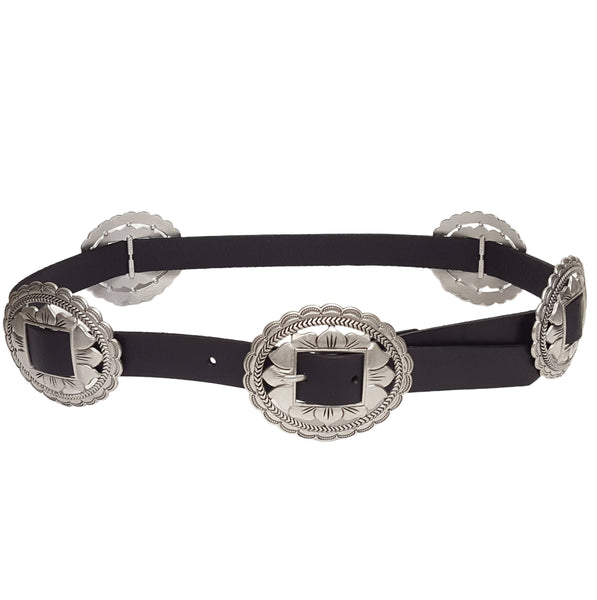 Genuine Suede Concho Belt