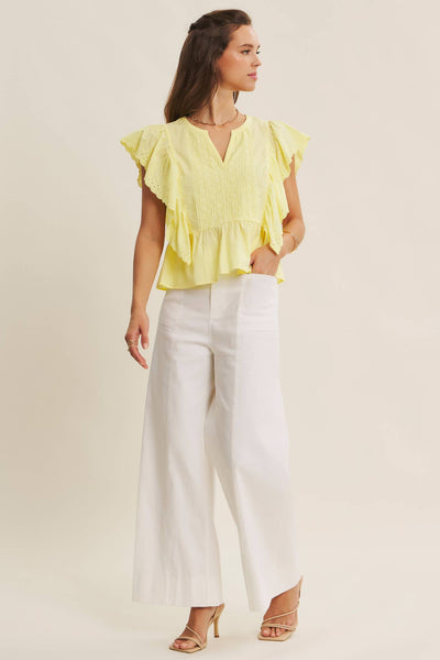 EVERYDAY ESSENTIAL STRETCHY WIDE-LEG ANKLE LENGTH PANTS