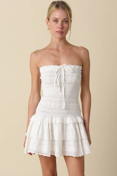 Bella Laced Strapless Mini Dress