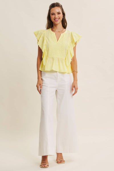 EVERYDAY ESSENTIAL STRETCHY WIDE-LEG ANKLE LENGTH PANTS