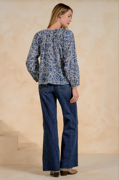 Paisley Print Blouse