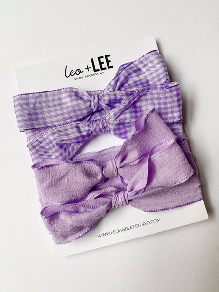  Gingham Shoe Lace Sets– Ribbon Bow Shoe Accessories