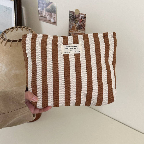Striped Color Block Simple Make Up Bag DP25A565