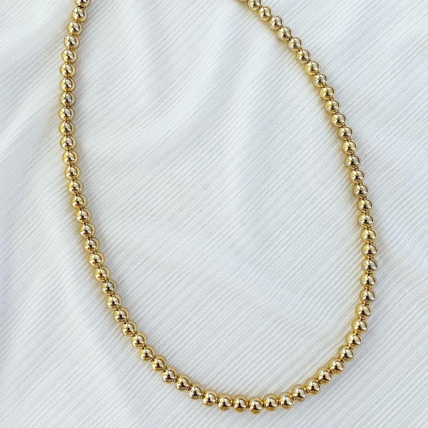 Large Gold Ball Necklace